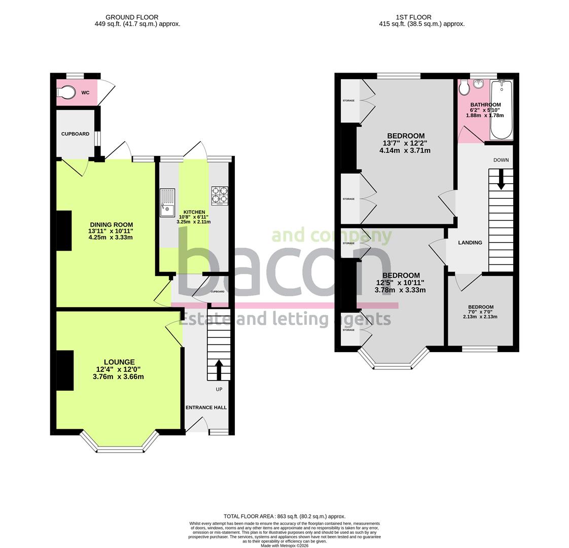 Floor Plan | House - Mid Terrace | St. Elmo Road, Broadwater, Worthing, West Sussex, BN14  7EH | For Sale
